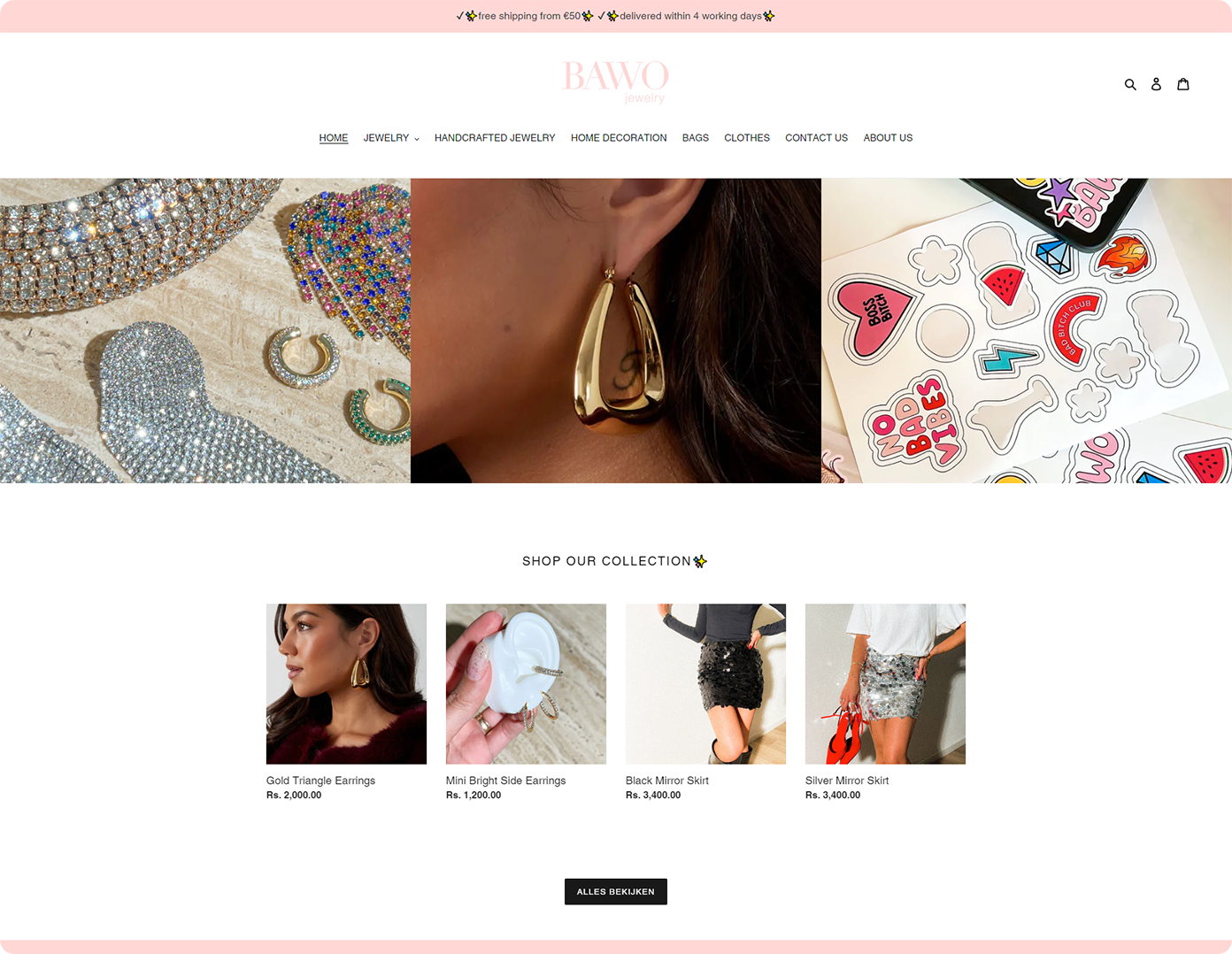 Bawo Jewelry’s home page